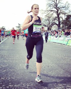 Sarah Mayo at Paris Marathon 2016